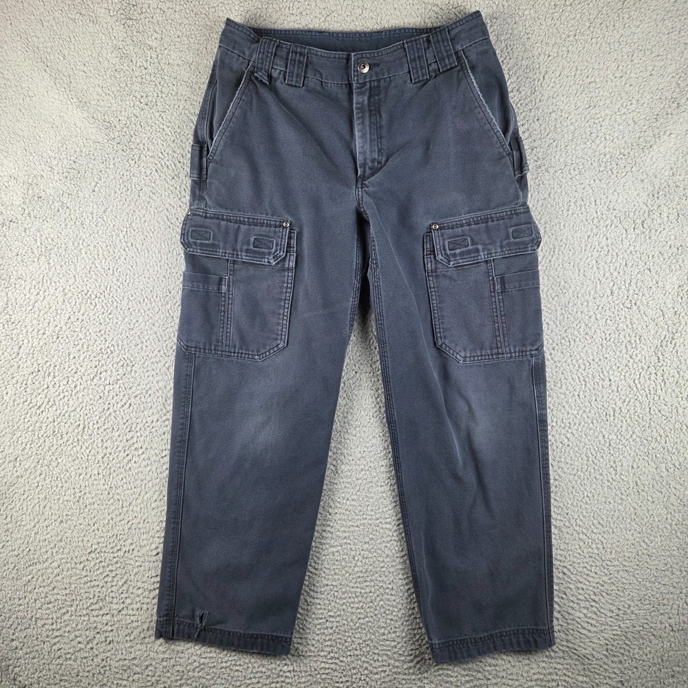 Duluth Trading Pants Mens 34x30 (31x28) Blue Fire Hose Work Wear